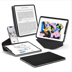 iPad Air 11 M4/M3/M2 4th & 5th Generation Folio Magnetic Stand Case-BLACK